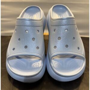 Crocs Sandals Crush Meta Pearl Slide Size 13M/15W Eur 48-49 Blue Calcite